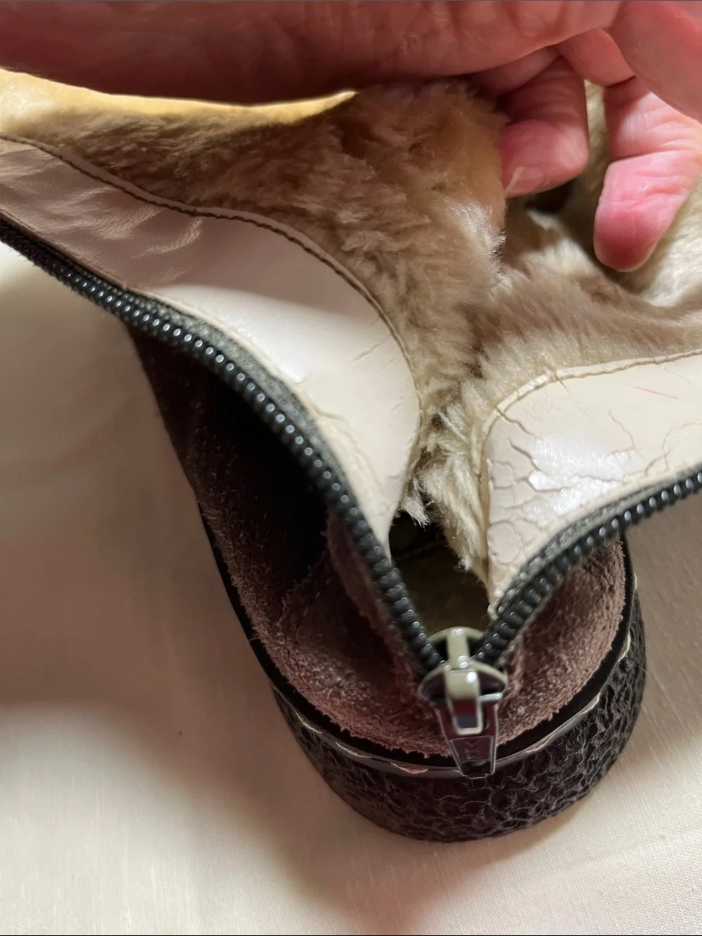 Bass Taupe Suede Faux-Fur Mid-Calf Winter Boots